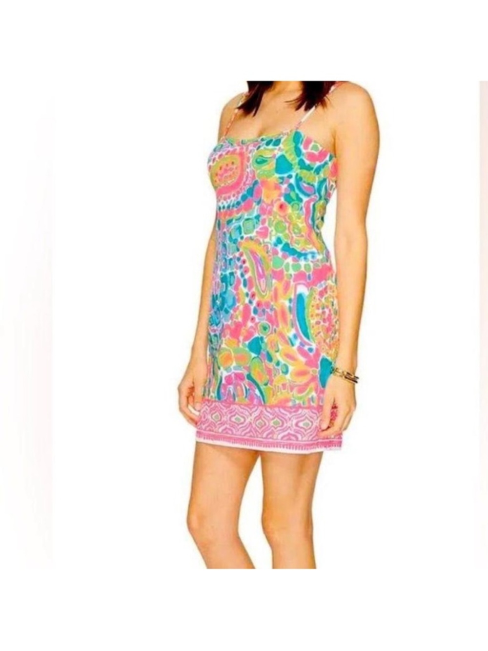 Lilly Pulitzer Pink and Green Paisley Sundress